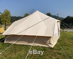 Uk Expédié En Toile De Coton 5x4m Tente De Bell Place Family Camping Tente Avec 2 Portes