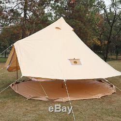 Uk Expédié Grand Espace 6m Toile De Bell Yourte Tente Glamping Tente Avec Prise Poêle