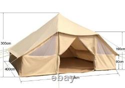 Uk Expédié Grande Toile De Coton Camping Familial Touareg Tente Pour 810 Personnes