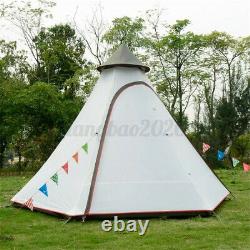 Uk Imperméable Léger Double-layer Family Indian Style Teepee Camping Tent