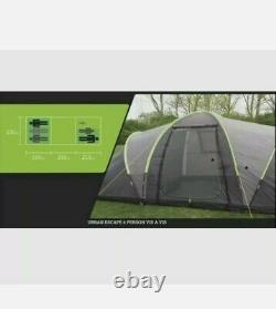 Urban Escapes 6 Personne 2 Chambres Tunnel Tente Grand Camping Familial Tente Avec Porche