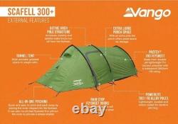 VANGO SCAFELL 300 + Plus TENTE TUNNEL 3 PERSONNES TREK 2025 POUR RANDONNÉE DOFE