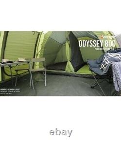 Vango Odyssey 800 Poled Tente De Grande Famille Et Auvent De Côté Excédé