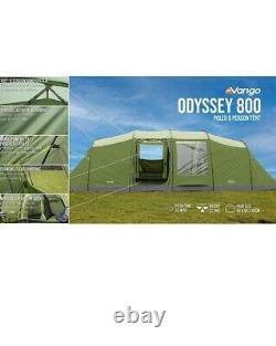Vango Odyssey 800 Poled Tente De Grande Famille Et Auvent De Côté Excédé