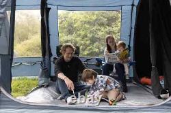 Vango Savannah 400 Ensemble de Tente de Camping Familiale à Arceaux pour 4 Personnes (Bleu Foncé)