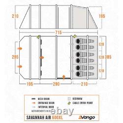 Vango Savannah Air 600xl Tente Familiale Gonflable 6 Personnes & Forfait Tapis 2025