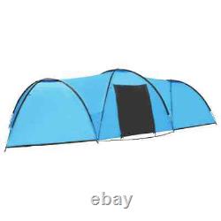 Vidaxl Camping Igloo Tente 650x240x190 CM 8 Personne Bleu