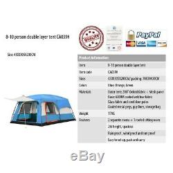 Voyage Imperméable 6-8 Personnes Grande Tente De Camping Double Couche Big Adventure