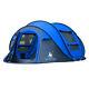 Voyager Randonnée Tente De Camping 3-4 Personne Famille Immédiate Pop Up Tente Vert / Bleu