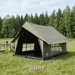 WALPLUS Tente de cabane vert armée 340x246x210 cm Tente d’extérieur en polycoton