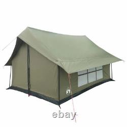 WALPLUS Tente de cabane vert armée 340x246x210 cm Tente d’extérieur en polycoton