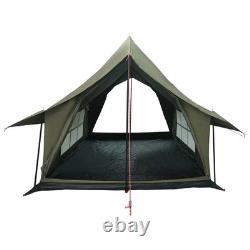 WALPLUS Tente de cabane vert armée 340x246x210 cm Tente d’extérieur en polycoton WALPLUS Tente de cabane vert armée 340x246x210 cm Tente d’extérieur en polycoton