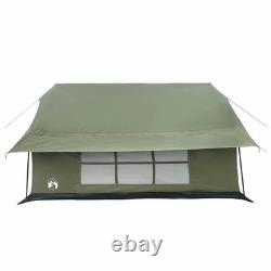 WALPLUS Tente de cabane vert armée 340x246x210 cm Tente d’extérieur en polycoton WALPLUS Tente de cabane vert armée 340x246x210 cm Tente d’extérieur en polycoton