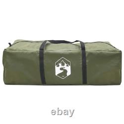 WALPLUS Tente de cabane vert armée 340x246x210 cm Tente d’extérieur en polycoton