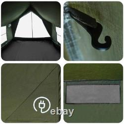 WALPLUS Tente de cabane vert armée 340x246x210 cm Tente d’extérieur en polycoton