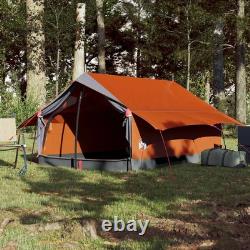 WALPLUS Tente de camping 2 personnes grise et orange, abri extérieur imperméable