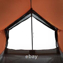 WALPLUS Tente de camping 2 personnes grise et orange, abri extérieur imperméable