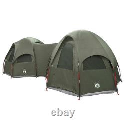 WALPLUS Tente familiale XXL vert armée pour 14 personnes avec double toit imperméable
