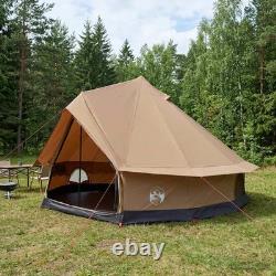 WALPLUS Tente familiale marron 8 personnes en polycoton grande tente de camping