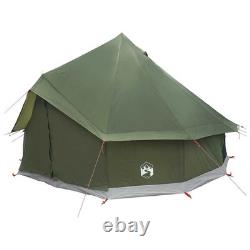 WALPLUS Tente tipi de camping vert olive 300 x 300 x 200 cm en polyester et acier