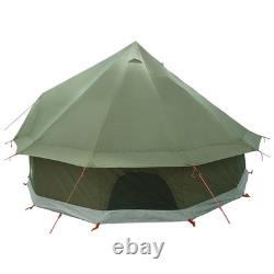 WALPLUS Tente tipi de camping vert olive 300 x 300 x 200 cm en polyester et acier