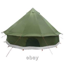 WALPLUS Tente tipi de camping vert olive 300 x 300 x 200 cm en polyester et acier