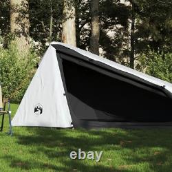 WALPLUS Tente tunnel de camping 1 personne en tissu occultant blanc imperméable