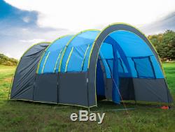 Windproof Tunnel Large Outdoor Tent Party Fête Familiale Voyage Randonnée Pour 10+ Personnes
